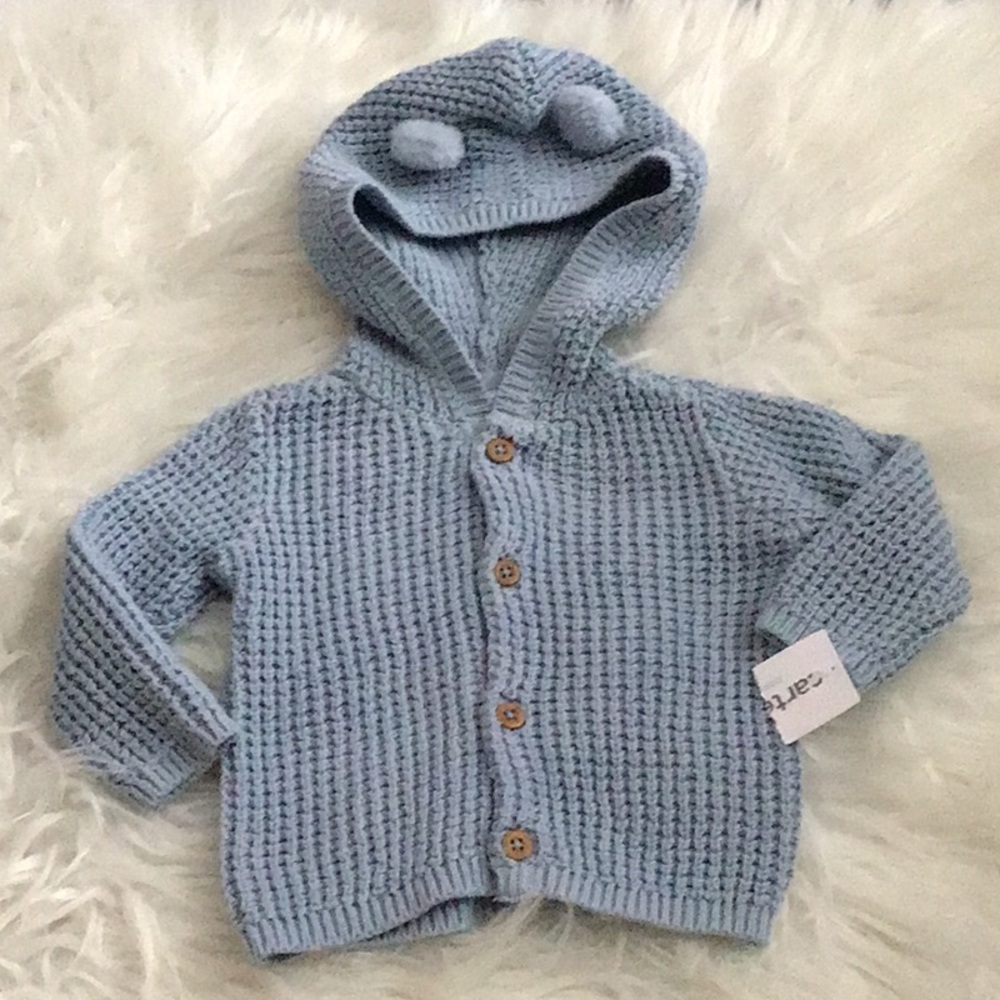 Carter’s 3m light blue button down hooded sweater